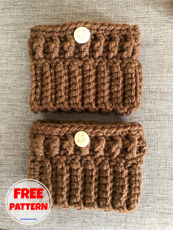 Free Chunky Crochet Boot Cuffs Pattern (2)