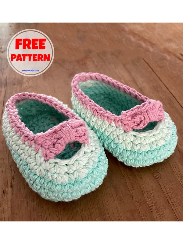 Free Smocked Crochet Baby Booties Pattern (2)