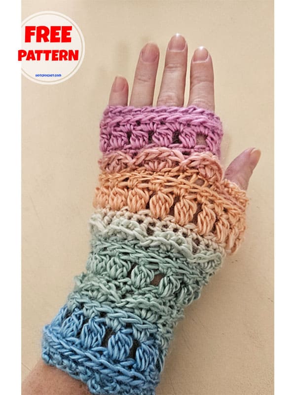 Free beautifully lace fingerless gloves crochet pattern (2)