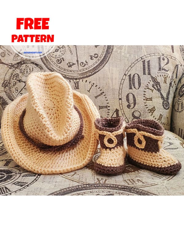 Free cowboy baby bootie crochet pattern (2)