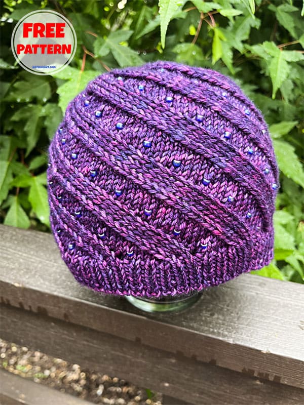 Free spiral beanie knitting pattern (2)