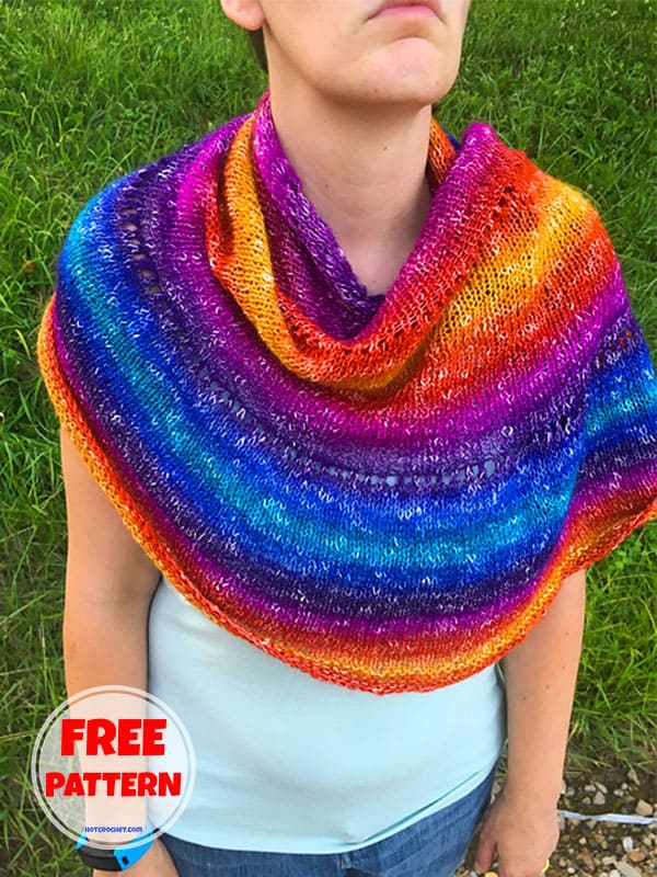 Happy Weekend In Easy Knitted Shawl Pattern​