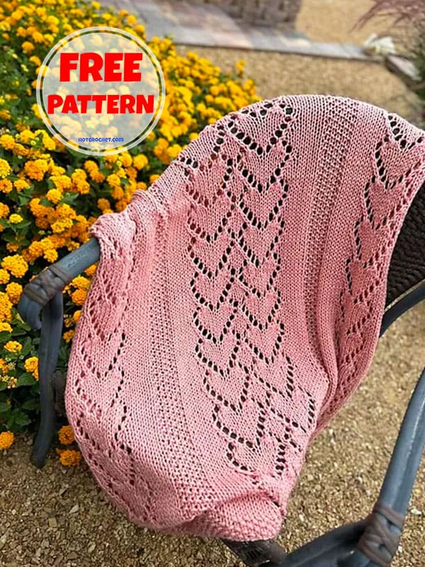 Heart Knitting Pattern Wrap Shawl Free Pattern 