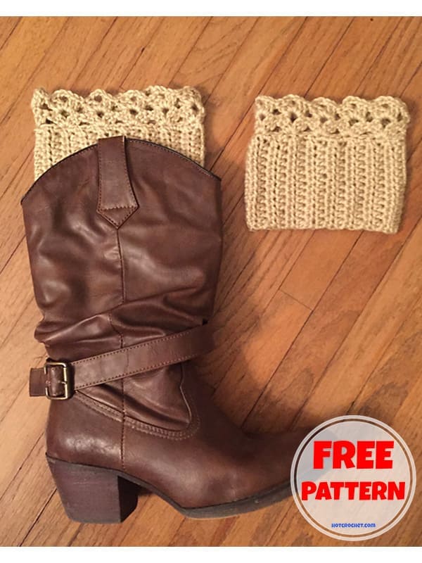 Lace Crochet Boot Cuffs Free PDF Pattern (2)