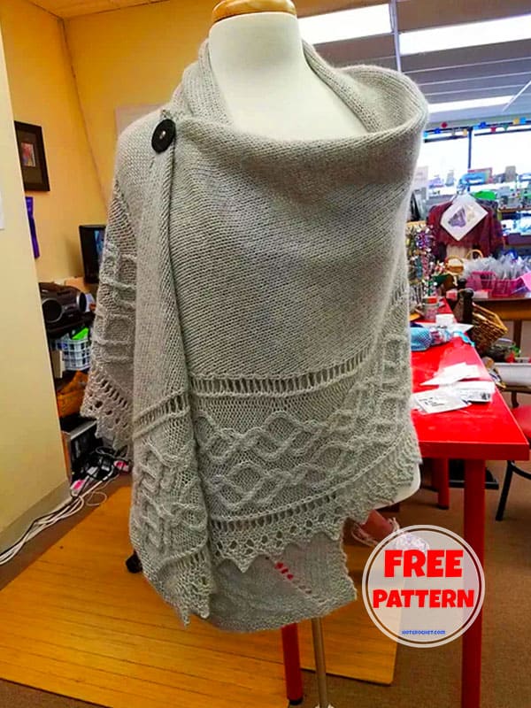 Lovely Knit Shawl Pattern Free​ PDF