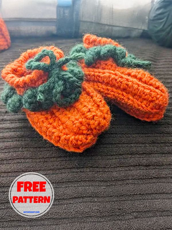 Pumpkin Free Infant Booties Crochet Pattern​