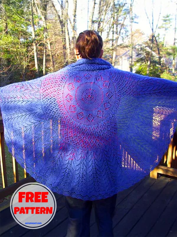 Round Lace Shawl Pattern Knitting​ Free 