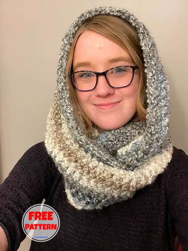 Style Crochet Hooded Cowl Free Pattern​