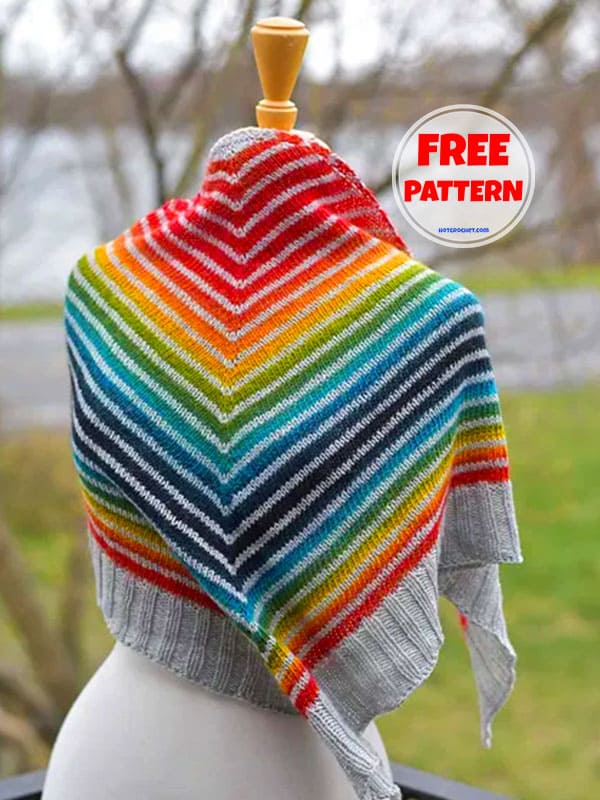 Triangle Knit Shawl Pattern Free PDF