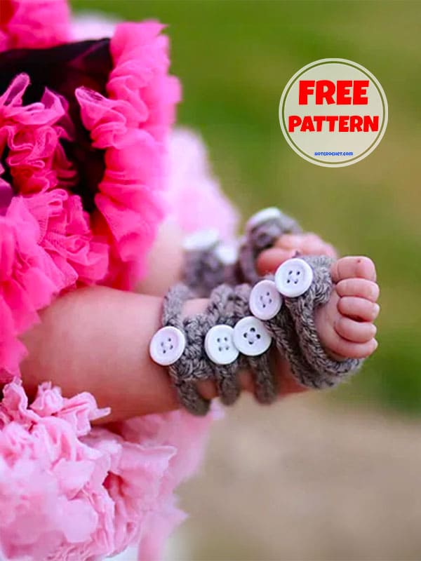 Warrior Free Crochet Baby Booties Pattern 0-3 Months