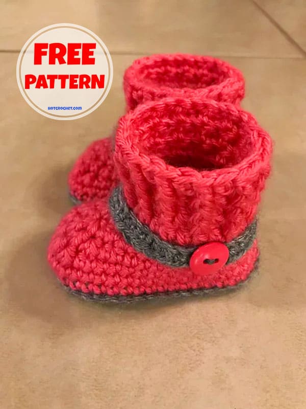 Weekend Holiday Easy Crochet Baby Booties Free Pattern​ PDF 