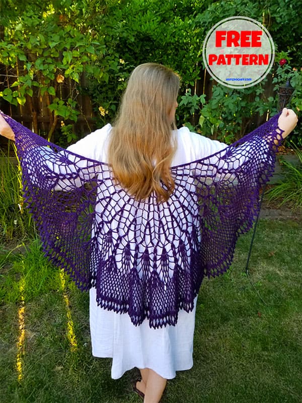 Wonderful Lace Crochet Shawl Pattern​ Free