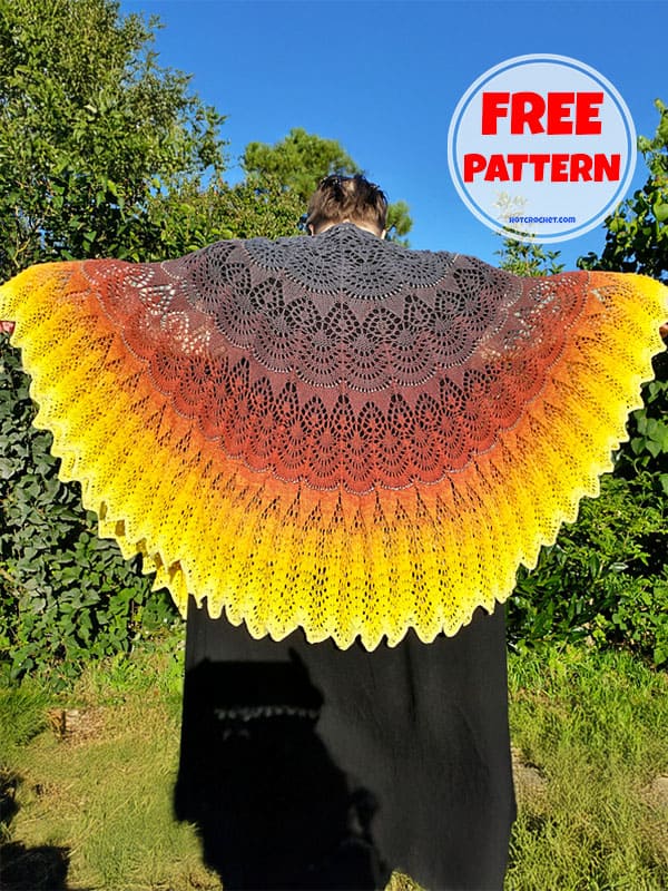 Wonderful Lace Shawl Free Knitting Pattern​ PDF