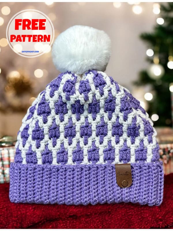 beautiful mosaic crochet hat pattern