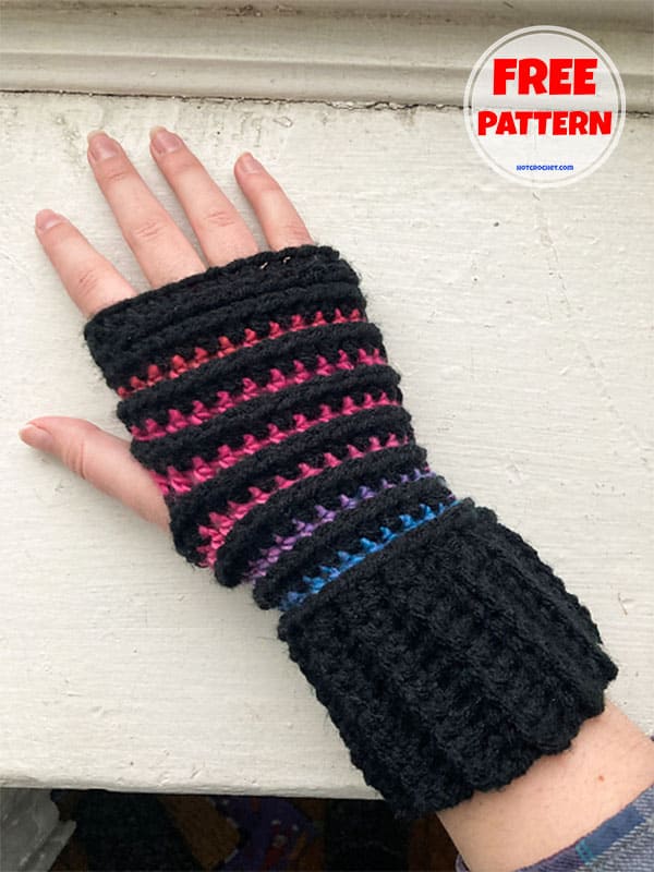 crochet wrist warmers for beginners