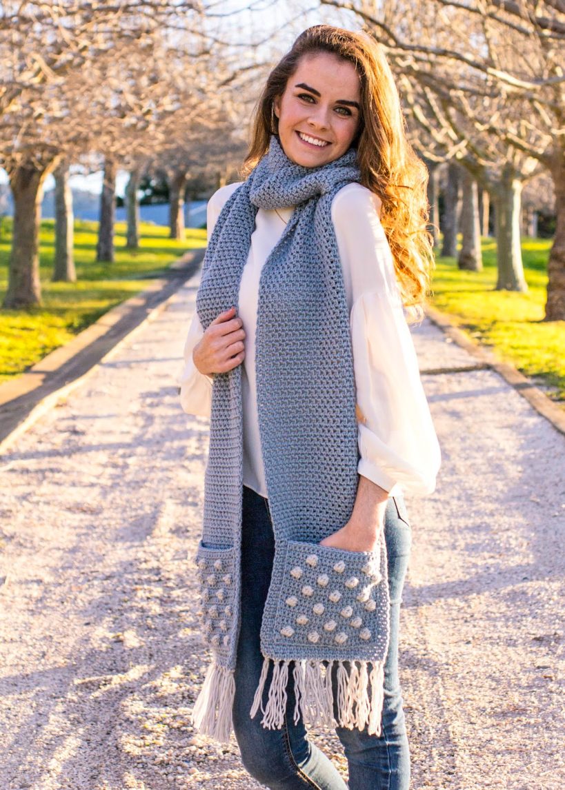 Cloudy Day Scarf Free Crochet Pattern 2021 - hotcrochet .com