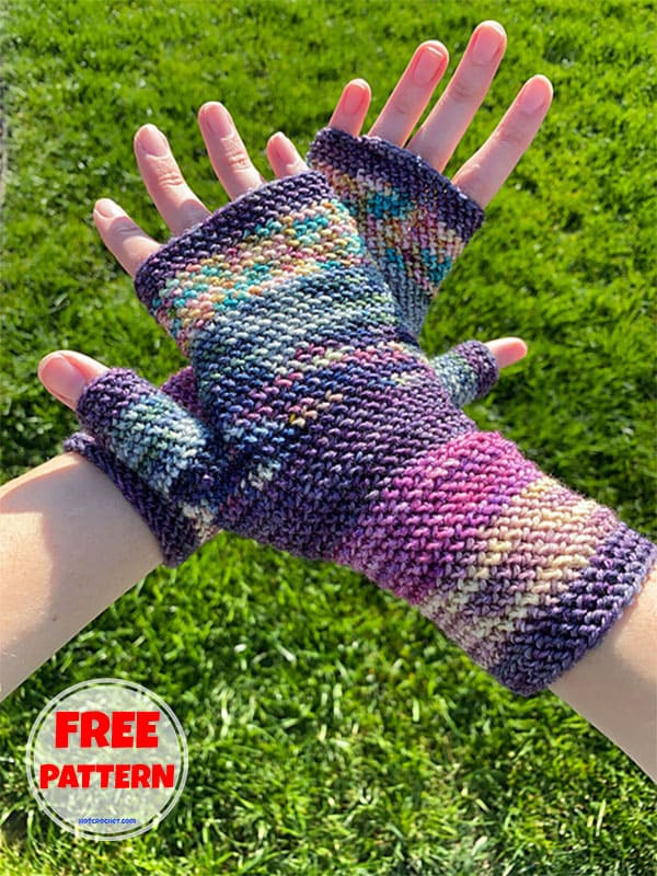 simple fingerless gloves crochet pattern