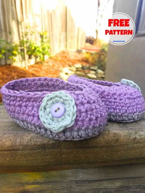 Purple How To Crochet Baby Booties​