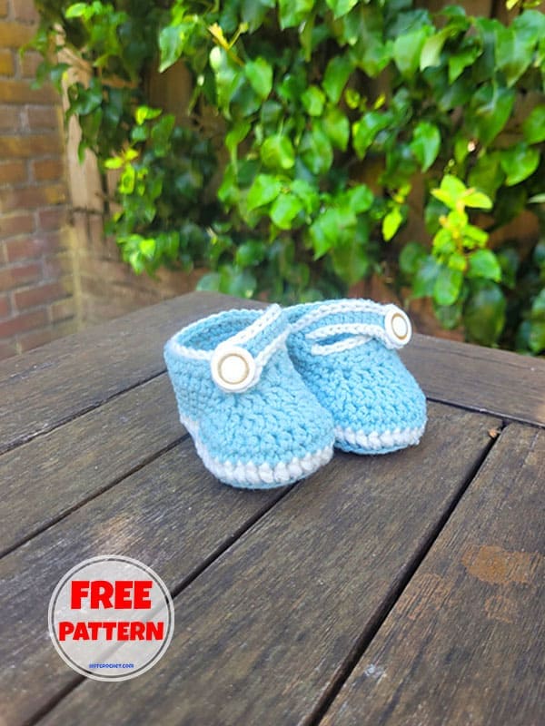 Sweet Blue Baby Crochet Booties​