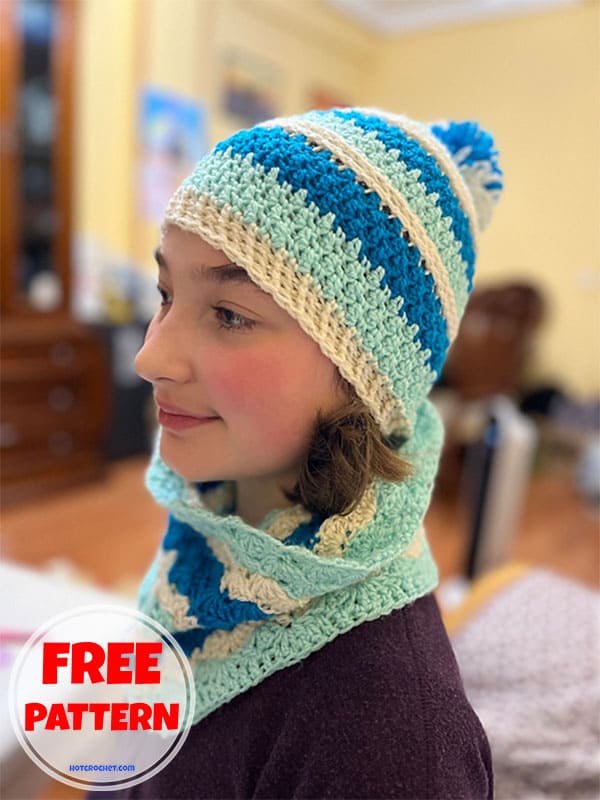 adult and child basic beanie hat crochet pattern