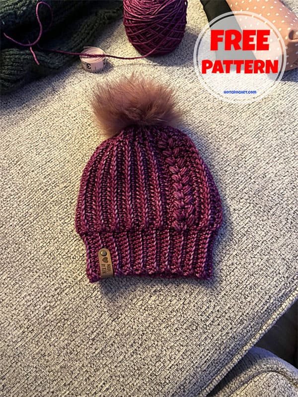 cozy beanie hat crochet pattern