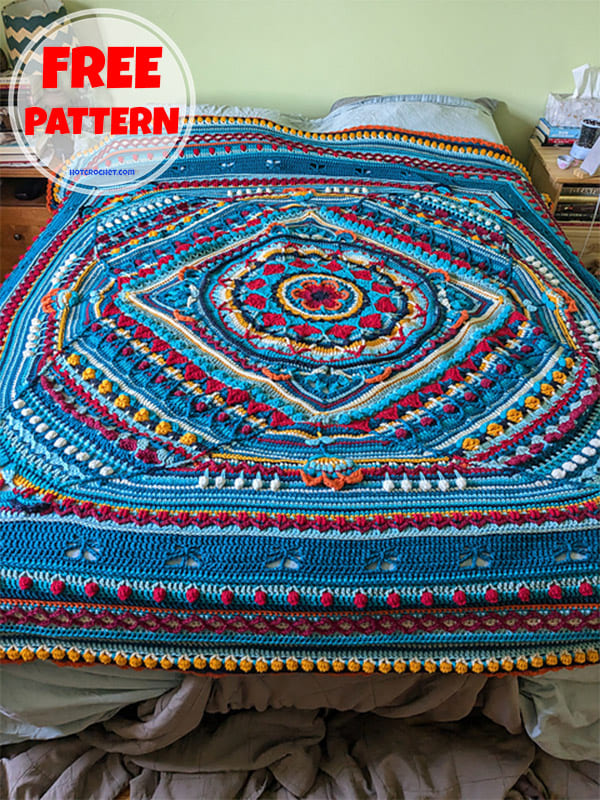 magnificent crochet flower afghan