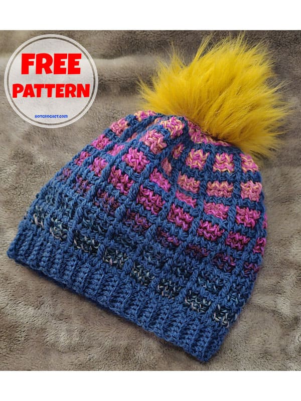 tunisian beanie hat crochet pattern