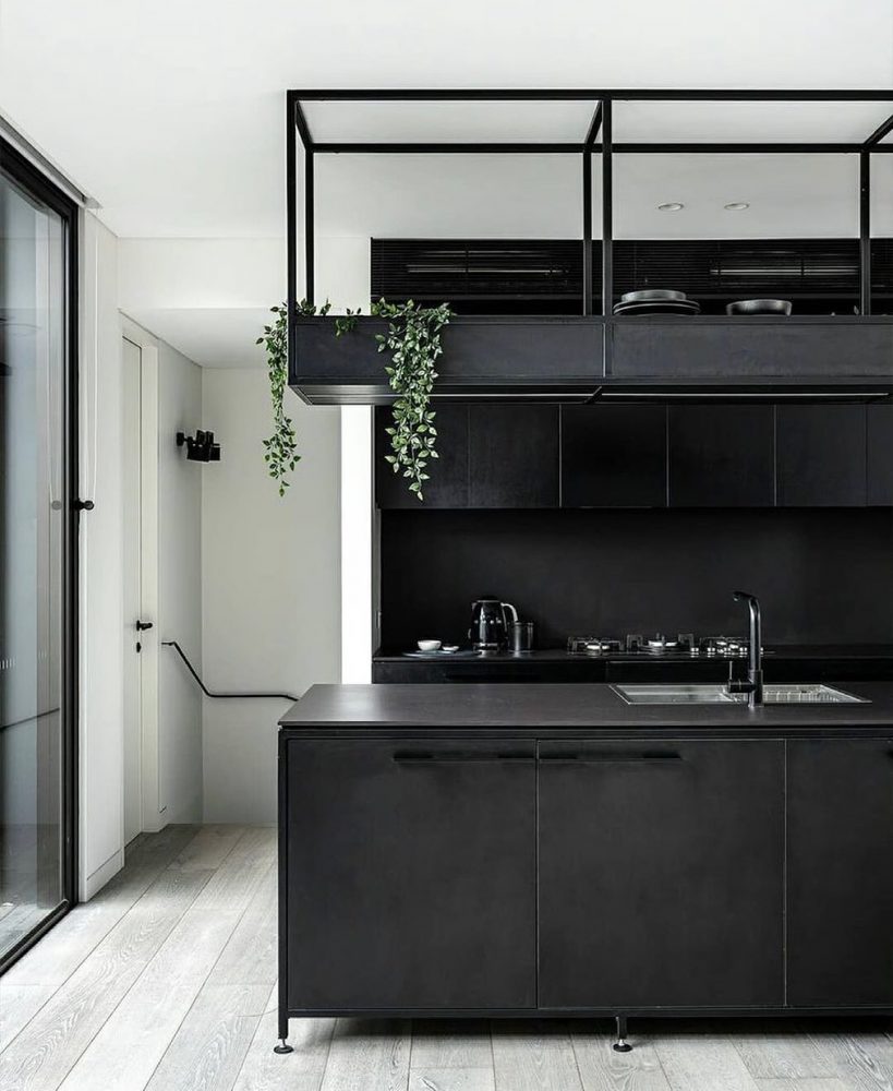 Black Is A Noble Color- Great in Kitchen Cabinets! - hotcrochet .com