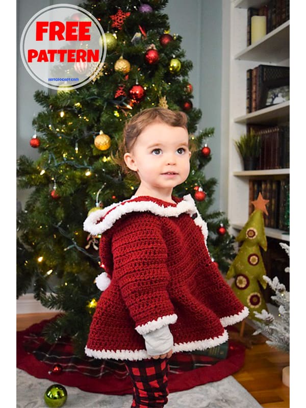 Christmas Crochet Baby Santa Sweater Free Pattern (2)