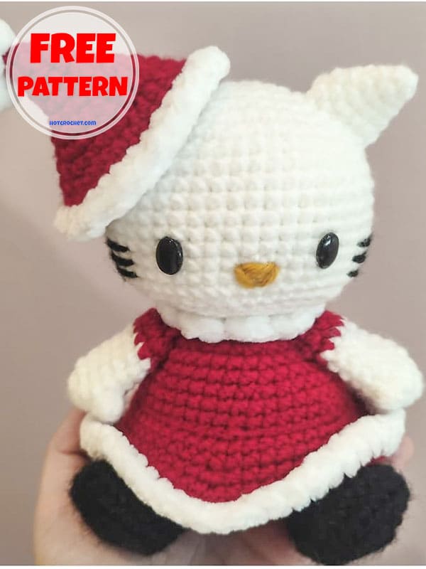 Free Xmas Hello Kitty Crochet Pattern