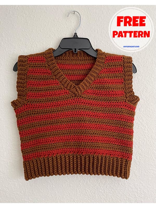 Free quick and easy sweater vest crochet pattern (2)