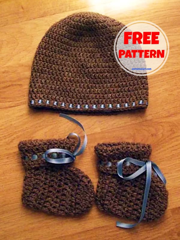 Spiral Stitch Free Booties Crochet Pattern Easy