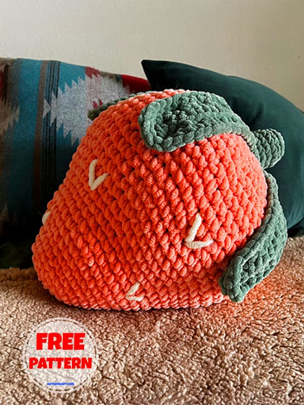 Strawberry Pillow Crochet Pattern Free