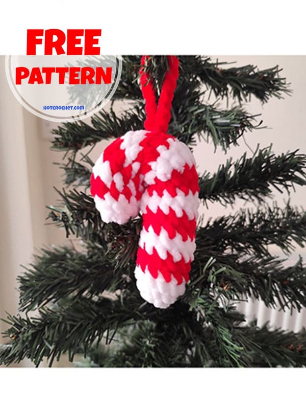 crochet candy cane ornament (2)