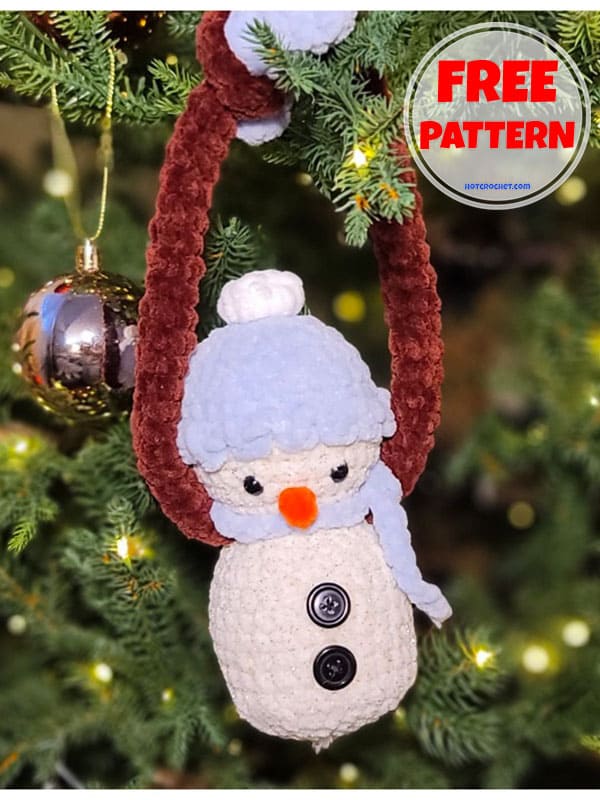 crochet snowman ornament