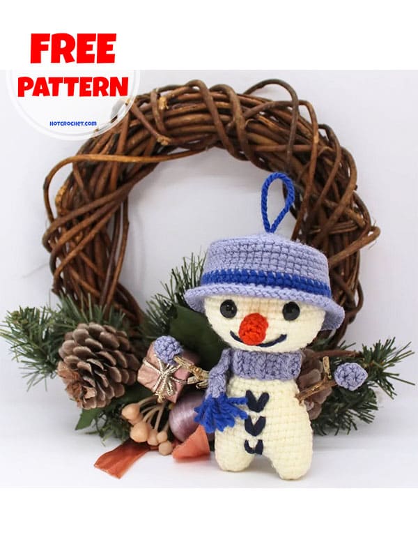 crochet snowman ornament (2)