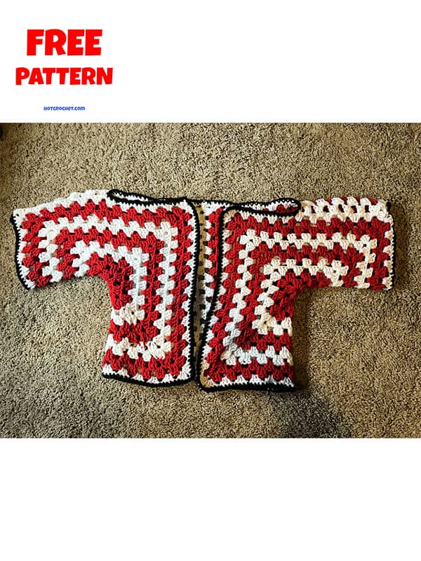 ruffles hexagon baby cardigan crochet pattern