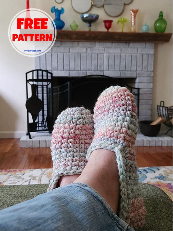 simple crochet slippers free pattern (2)