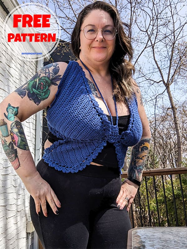 Free crochet butterfly top PDF pattern (2)