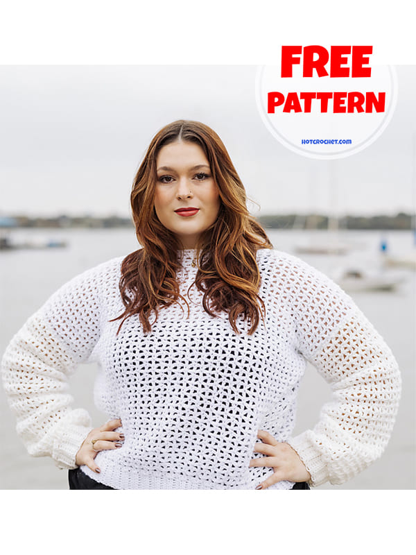 Free crochet mesh summer sweater pattern (2)