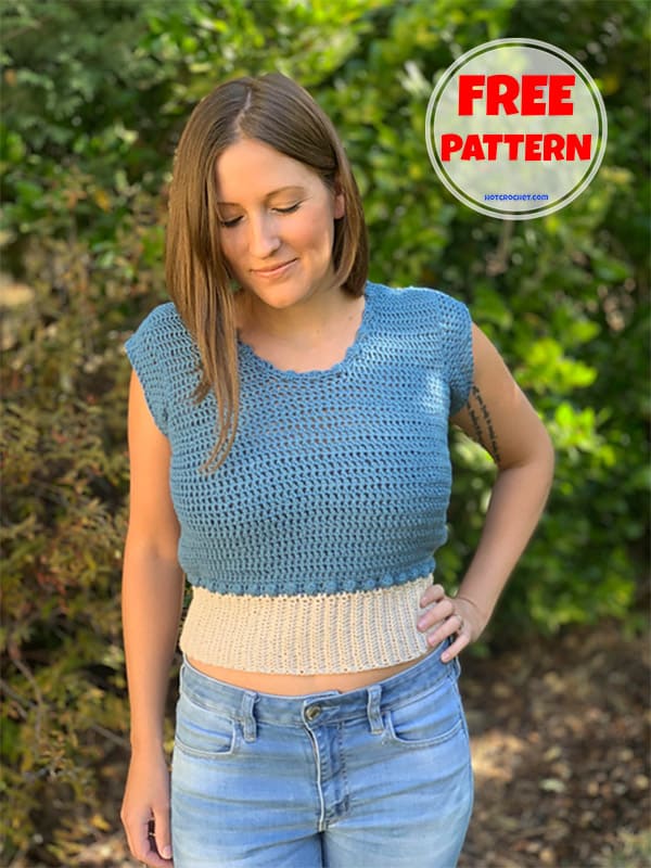 Free cute bobble crochet crop top pattern (2)