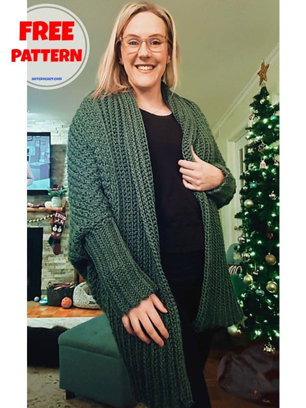 Free dolman sleeve long crochet oversized cardigan pattern (2)