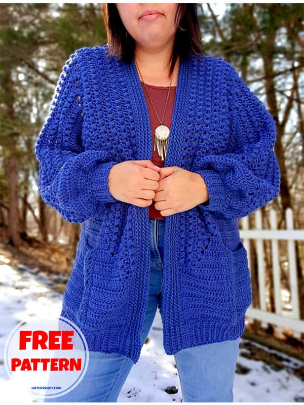 Free oversized hexagon cardigan crochet pattern (2)