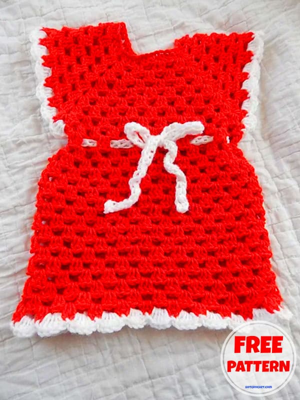 Granny Crochet Newborn Dress Pattern Free​