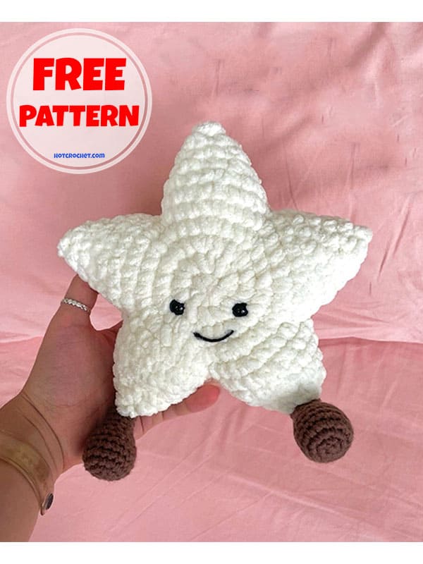 Little star pillow crochet free pattern (3)